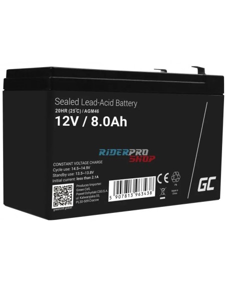 Batería 12V 8Ah para Mini Moto y Mini Quad